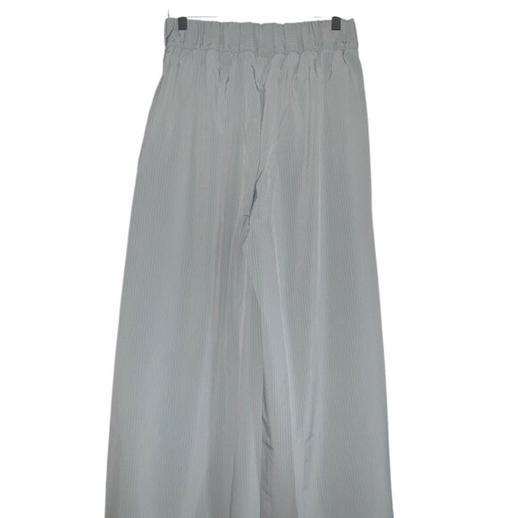 All In Motion Womens Green Ribbed Wide Leg Lounge Pants Stretch Pockets Medium - Picture 6 of 9